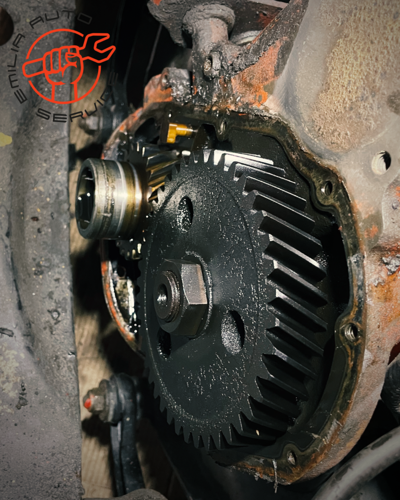 Alte Volvo Motorblock B18-Teile, Zahnradantrieb Nockenwelle