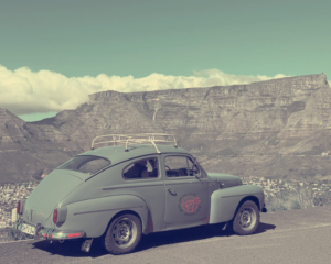 Mission Afrika - Next Chapter. Mit dem Volvo PV 544 ein Tag in den Bergen. Aussicht auf die Tafelberge